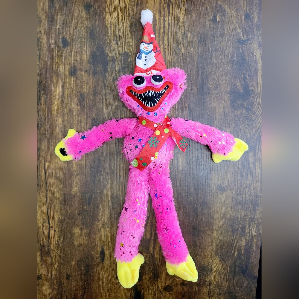 Christmas Huggy Wuggy, PINK Huggy Wuggy in Christmas Costume